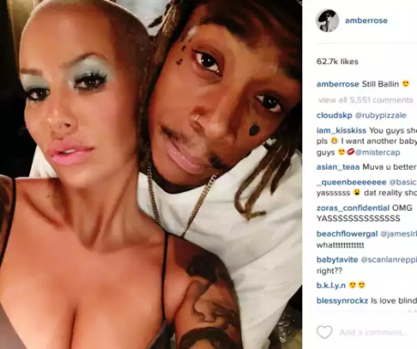 Amber Rose And Ex Husband, Wiz Khalifa, Loved Up In New Instagram Photo